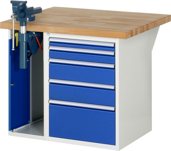 RAU Werkbank Serie 7000 - Modell 7511-2, B1000 x T900 x H890 mm, Systemunterbau B1000 x T850 x H850 mm, 03-7511A2-109B4M.11
