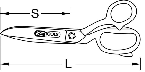 KS Tools Universal-Werkstattschere, 200mm, 118.0076