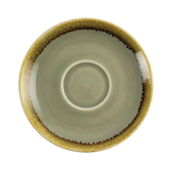 Olympia Kiln Untertassen Moos 14cm, VE: 6 Stück, für Cappuccino, GP479