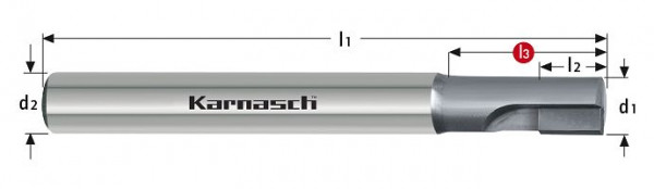 Karnasch MKD-Fräser für Hochglanz Spiegelfinish d= 2,0 mm L2= 4 mit Zentrum Umfangfräser/stirnschneidend, 296840020004