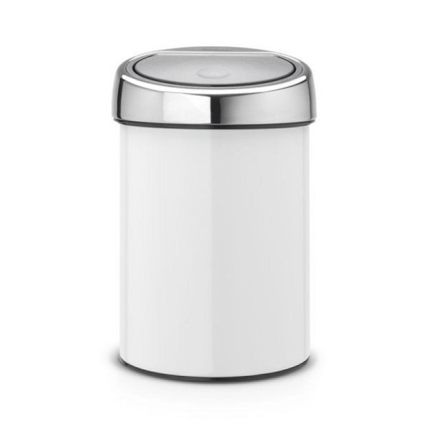 STEIN HGS Wand-Abfalleimer Touch Bin, weiß, Stahl, 83678.0003