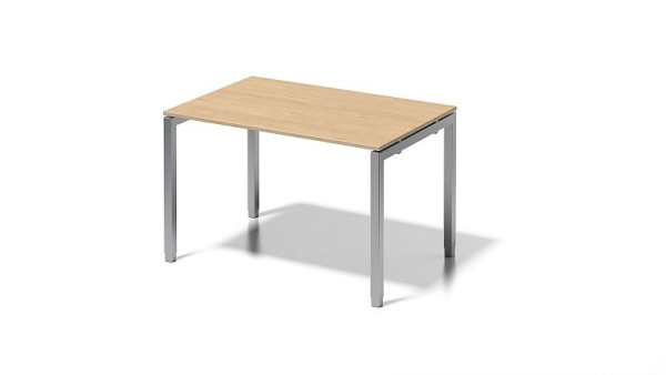 Bisley Cito Schreibtisch, 650-850 mm höheneinstellbares U-Gestell, H 19 x B 1200 x T 800 mm, ahorn/silber, DUH1208MP355