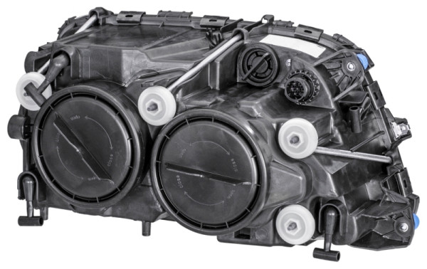 HELLA Halogen/FF-Hauptscheinwerfer, für u.a. Mercedes-Benz Actros MP3, CCC/ECE, für Rechtsverkehr, links, 1EH 009 513-311