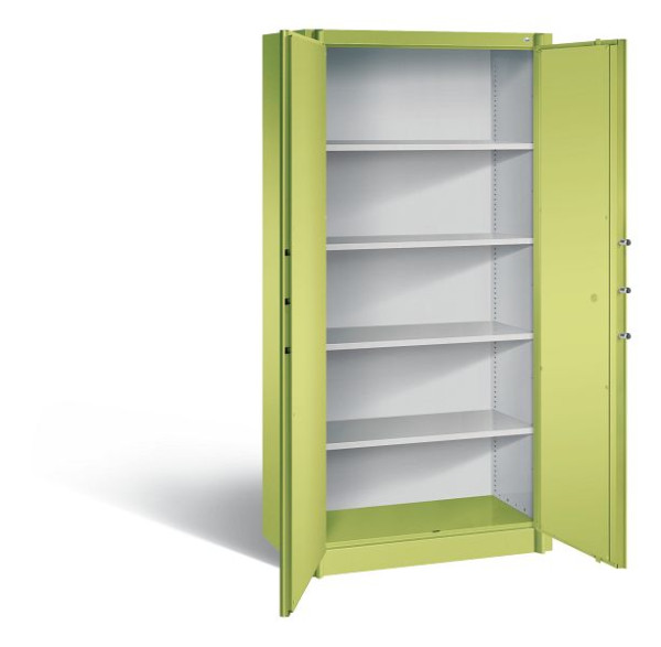C+P Feuerschutzschrank Certos, H1950xB930xT500mm, Farbe: Viridingrün / Viridingrün, Klinkengriff, 5 OH, 1170-00 S10334