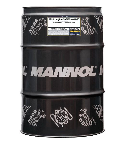 MANNOL Premium-Motorenöl 7722 Longlife 508/509 0W-20, VE: 208 l, MN7722-DR
