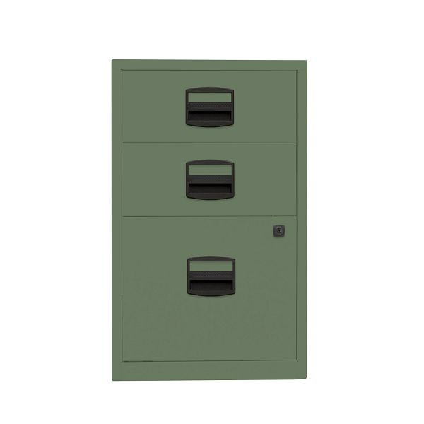 Bisley Home Beistellschrank PFA, 2 Universalschubladen, 1 HR-Schublade, 623 olivgrün, PFA3623