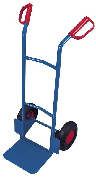 VARIOfit Stahlrohrkarre, Außenmaße: 570 x 530 x 1.105 mm, RAL 5010 enzianblau, Radsatz: Luftbereifung, sk-710.015