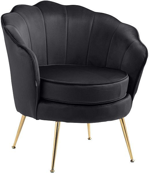CLP Stuhl Rosita Samt, schwarz, 324209, 4255716321628