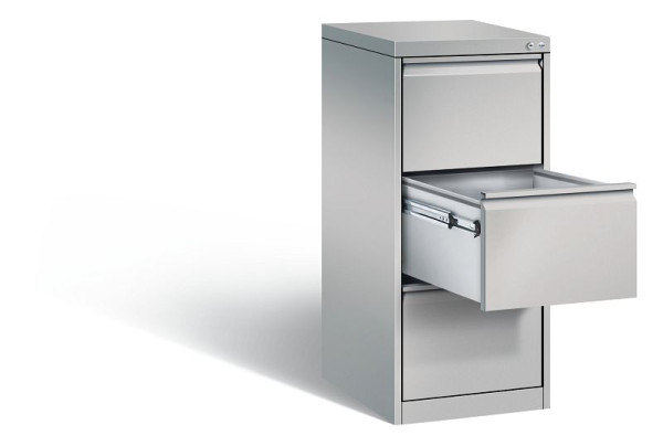 C+P Hängeregistraturschrank Acurado, H1045xB433xT590mm, Farbe: Weißaluminium, Griffleiste, 12423-311 S10005