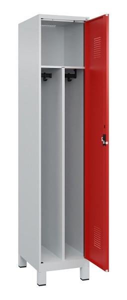 C+P Spind Evolo PLUS, mit Füßen, 1 Abteil, 1950x400x500mm, 7035/3020, Verschluss Zylinderschloss, 049010-12F S10032