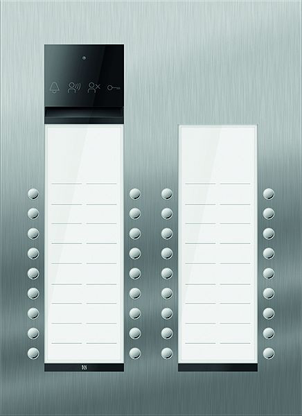 TCS Türkontrollsystem PES PRO Audio Außenstation 36T 4 Spalten UP Edelstahl, ASU600436-0030