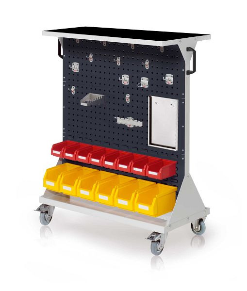 Kappes RasterMobil Größe 3 RAL 7035/7016, H1270 x B1000 x T500 mm, 1 x Auflageboden aus Stahlblech inkl., Riffelgummimatte, 7021.07.2224