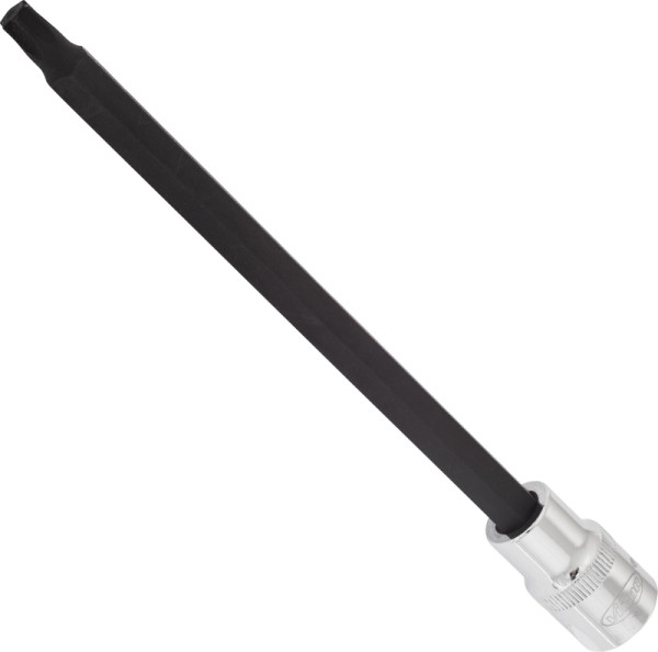 VIGOR TORX Schraubendreher-Einsatz, Vierkant hohl 12,5 mm (1/2 Zoll), Innen TORX Profil, T45, Länge: 200 mm, für Handbetätigung, VE: 5 Stück, V2180