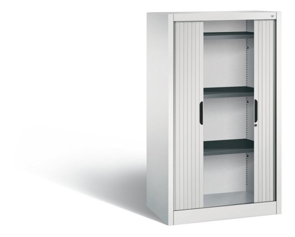C+P Sideboard mit Rollladen Omnispace, H1345xB800xT420mm, Farbe: Lichtgrau, Griffmulde, 3 OH, 3221-00 S10033