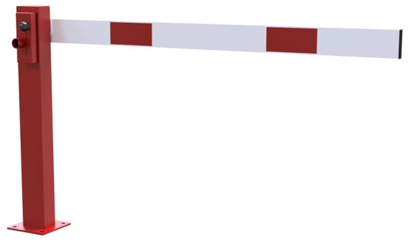 Schake Kompakte Handschranke 1,5m, rot / weiß, mit Dreikantverschluss, 4011_151FPB