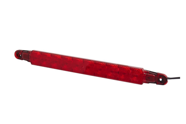HELLA Zusatzbremsleuchte - LED - 24V - Anbau/geklebt - Lichtscheibenfarbe: rot - LED-Lichtfarbe: rot - 3000mm - offene Kabelenden - hinten, 2DA 343 106-211