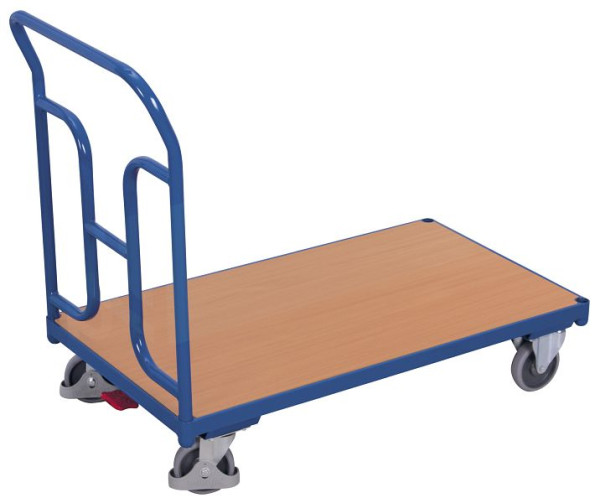 VARIOfit Schiebebügelwagen mit gebogenen Rohren, Ladefläche: 1.030 x 600 mm, RAL 5010 enzianblau, sw-600.119
