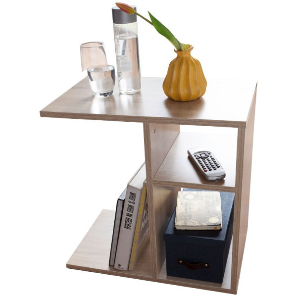 Wohnling Beistelltisch MILO 50 x 50 x 30 cm Holz Sonoma Design, WL5.314
