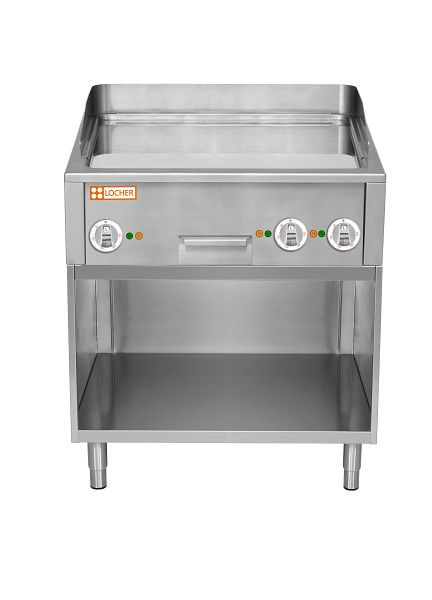 Locher Burger-Bratplatte Breite: 1400 mm hartverchromt, glatt, Unterbau, 201492