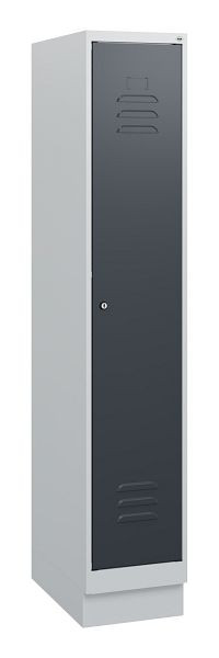 C+P Umkleidespind Classic PLUS, Sockel, 1630x300x500mm, 7035/7016, Zylinderschloss, 0800205-10 S10023