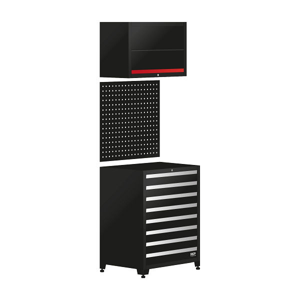 RepTools Metall Unterschrank mit 8 Schubladen, Lochwand und Hängeschrank, XXL-118823