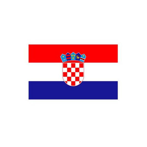Stein HGS Länderflagge Kroatien, 100 x 150 cm (Querformat), mit Seil und Schlaufe, FlagTop 160 g/m², für Fahnenmasten 6 m, ohne Hohlsaum, 27059