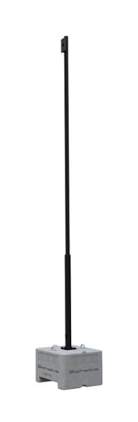 Schake Kameramast-Set 6m mit Halterung bestehend aus: 1x Betonaufstellvorrichtung, 3531K-RAL9005-SET2
