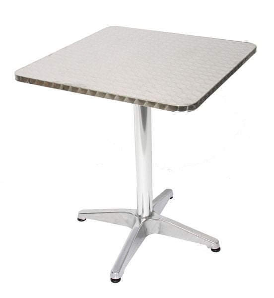 Mendler 10er-Set Alu-Bistrotisch M28, Tisch-Set Gartentisch, rechteckig 60cm, 10x11356