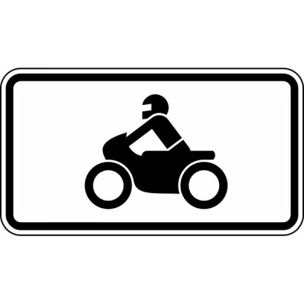 Stein HGS Nur Krafträder, auch mit Beiwagen, Kleinkrafträder und Mofas Nr. 1010-62, 420 x 231 mm, Flachform 3 mm, RA2, 1010-62-123