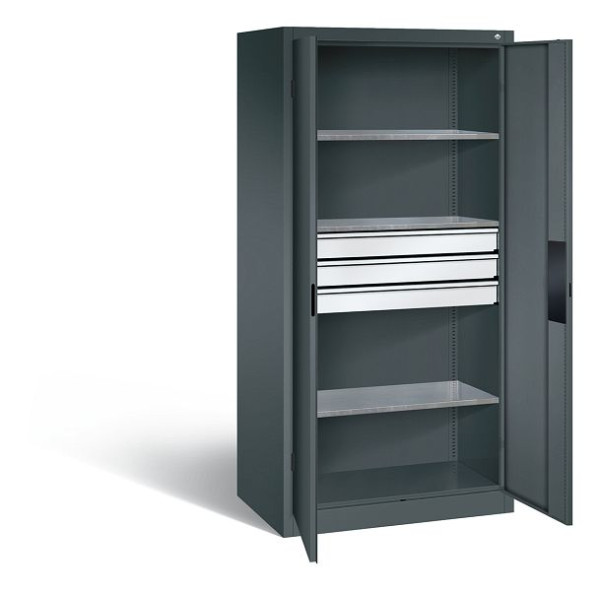 C+P Werkzeugschrank Acurado, H1950xB930xT600mm, Farbe: Anthrazitgrau, Muldengriff, 8922-5230 S10143