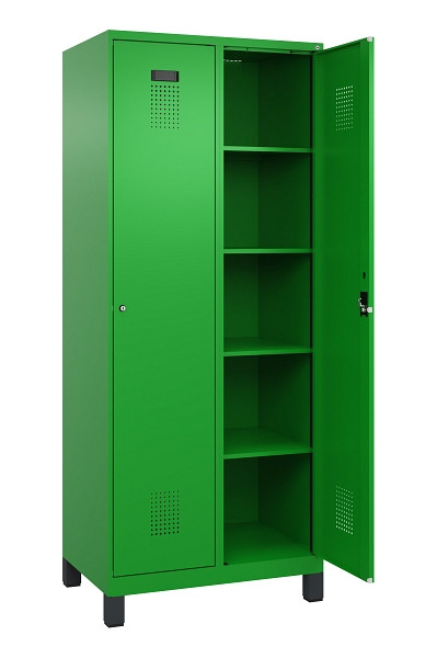 C+P Wäsche-Spind Evolo PLUS, mit Füßen, 2 Abteile, 1950x800x500mm, 6037/6037, Verschluss Zylinderschloss, Ablageböden 8, 049010-22B S10053