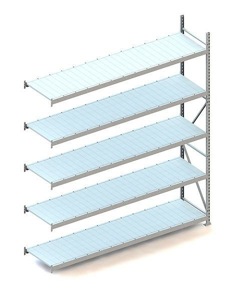 Meta MINI-RACK AR 3000x2600x650 mm, verzinkt, mit Stahlpaneele, Bodenanzahl: 5, 20051357