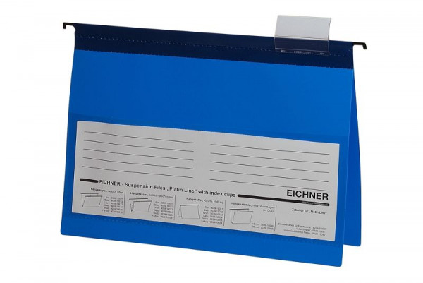 Eichner Hängehefter Platin Line aus PVC, Blau, VE: 10 Stück, 9039-10032