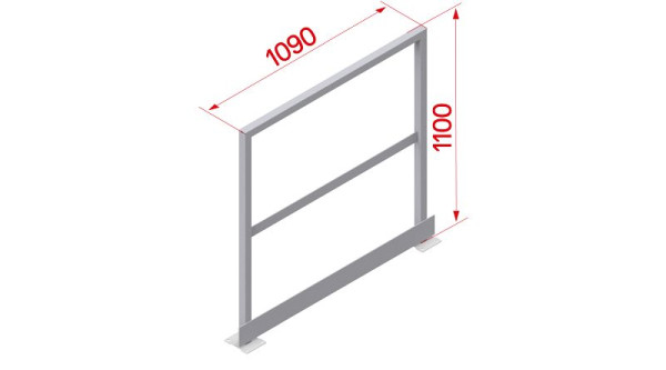HYMER Geländer 1.090 mm für Ausstieg, Stahl verzinkt, 20010113
