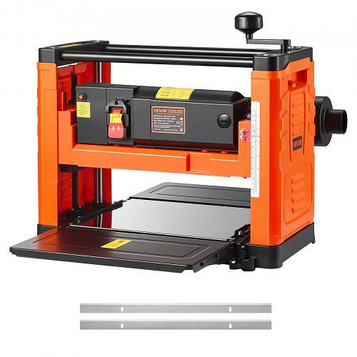 VEVOR Dickenhobel, 330 mm Tisch, 1800 W, 23500 U/min, Doppelrollen, Überrollschutz, für Hart- & Weichholz, TSBCDSZD2DP18MIW6001V2