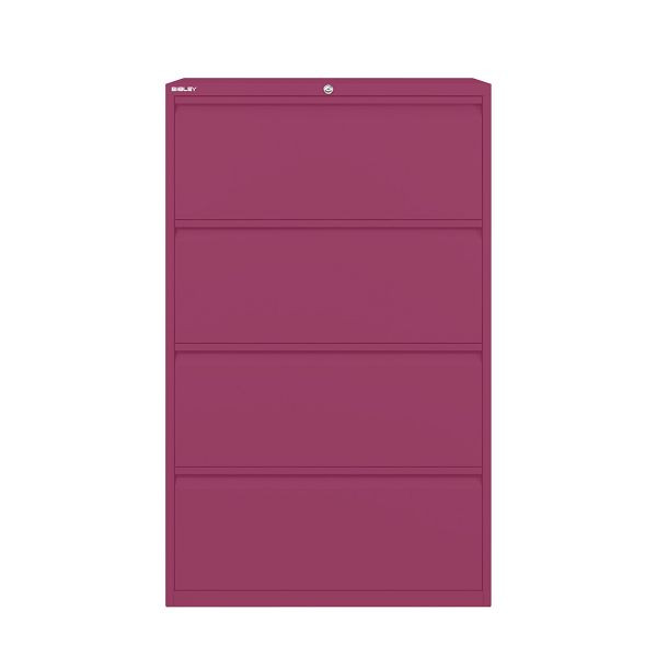 Bisley Essentials Schubladenschrank, Höhe 1300-1324 mm, 621 beere, YESF0813621