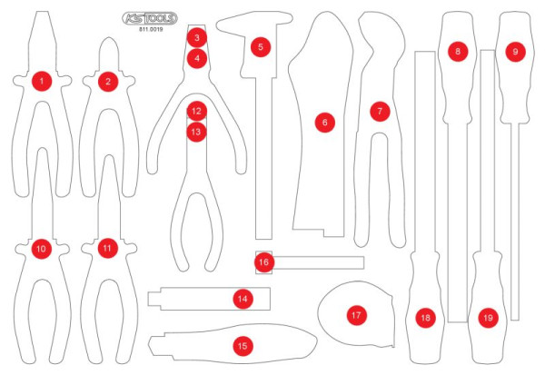 KS Tools Leere Schaumstoffeinlage zu 811.0019, 811.0019-97