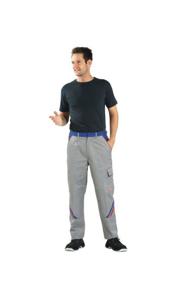 Planam Highline Bundhose, zink/kornblumenblau/rot, Größe 44, 2323044