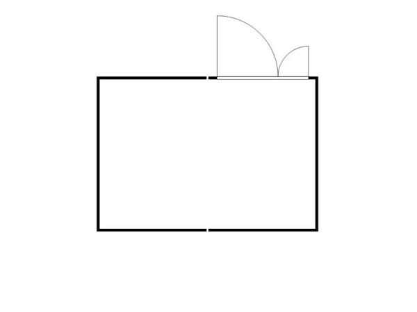 FLADAFI Materialcontainer-Kombination, IC Pro 1340, isoliert, Holzfußboden, Doppelflügeltür (asymmetrisch) auf der 4 m Seite, F2222300204-F905