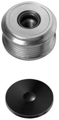 HELLA Generatorfreilauf, Gewindemaß: M14x1,5, Anzahl der Rillen: 5, mit Kappe, 9XU 358 038-231