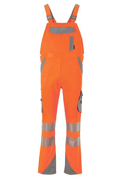 Planam Norit Warnschutz Herren Latzhose orange/zink 60, 5930060