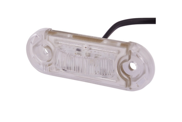 HELLA Seitenmarkierungsleuchte, DuraLED S, LED, 24/12V, Schraubanschluss/Anbau, Lichtscheibenfarbe: glasklar, rechts/links, 2PS 980 868-227