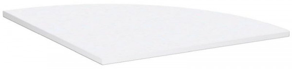geramöbel Verkettungsplatte Viertelkreis 90° inkl. Verkettungsmaterial, C Fuß Pro, 800x800, Weiß, N-647108-W