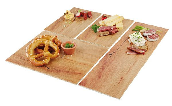 APS GN 2/4 Tablett -OAK LIGHT-, 53 x 16,2 cm, Höhe: 1,5 cm, Melamin, Holzoptik (Eiche), mit Antirutsch-Füßchen, 84209