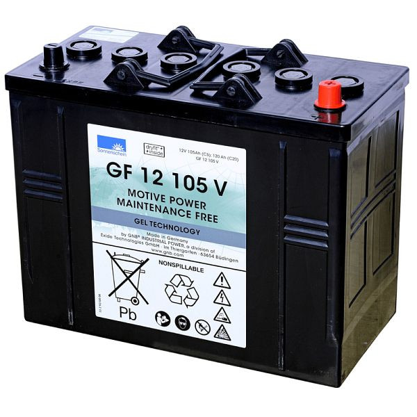 EXIDE Batterie GF 12105 V, dryfit-Traktion, absolut wartungsfrei, 130100011