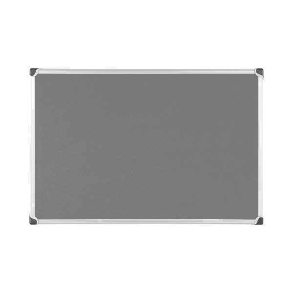 Bi-Office Maya W-Series Filztafel Grau mit Aluminiumrahmen 180x90cm, FA0742178