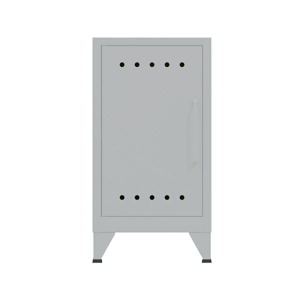 Bisley Fern Ablageschrank, inkl. einem festen Fachboden, Griff rechts, 355 silber, FERMINLH355