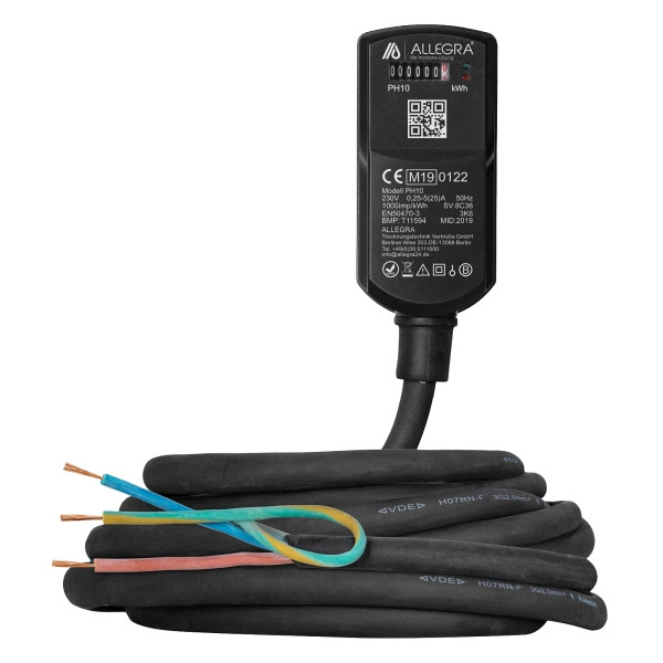 ALLEGRA MID Stromzähler PH10 mit 5m Anschlussleitung H07RN-F 3G2,5 mm², 76252436