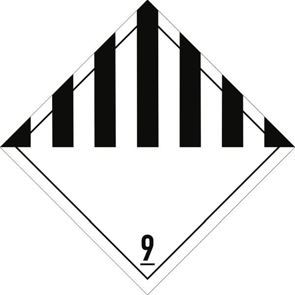 Moedel Gefahrzettel Klasse 9, Folie, 100x100 mm, 66102, 4060081030194