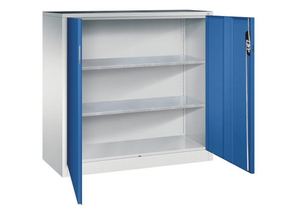 C+P Flügeltürenschrank Acurado, H1200xB1200xT500mm, 7035/5010, 8531-000 S10213